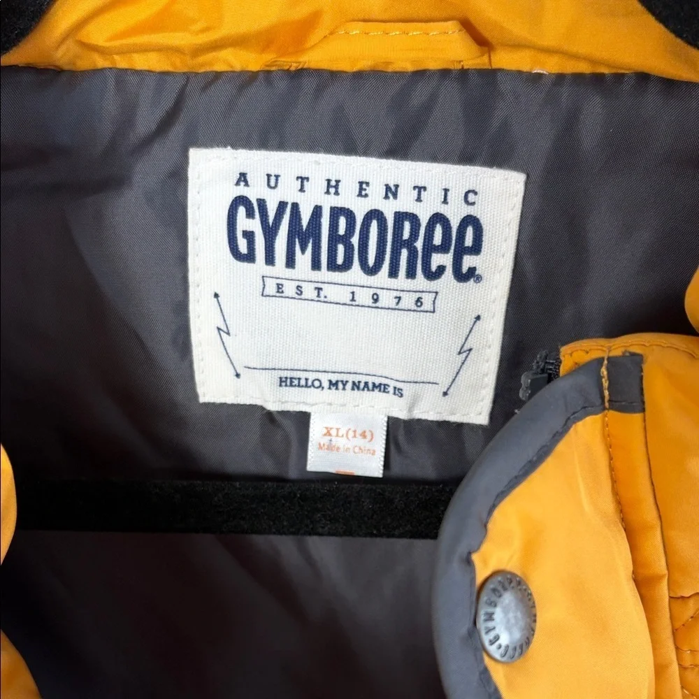 Gymboree Moto Boss Yellow Quilted Vest XL 14